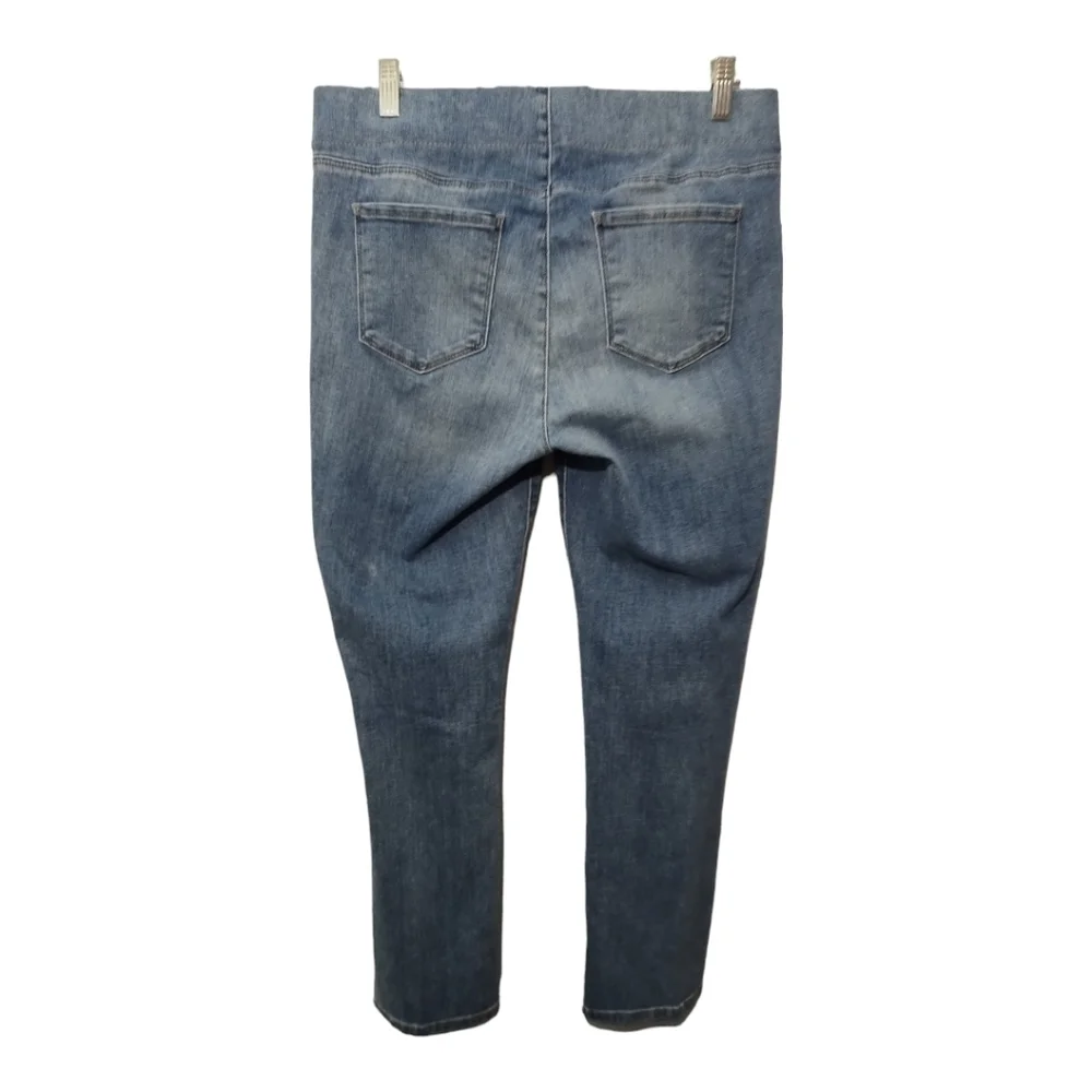 NYDJ Alina Pull On Ankle Lift Tuck‎ Technology Split Hem Jeans Size 10